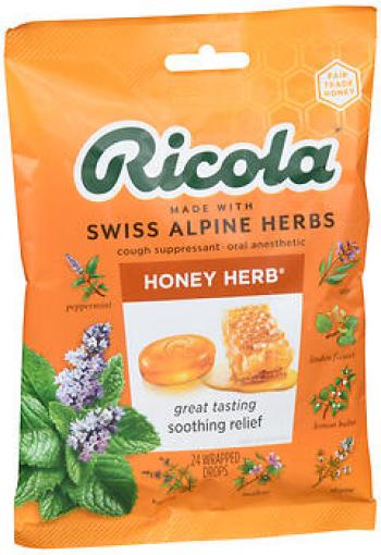 Ricola thr/drp honey-herb 24