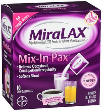 Miralax 1dose packet 17gm 10