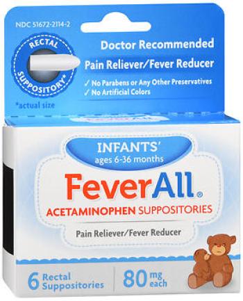 Feverall supp 80mg alph 6