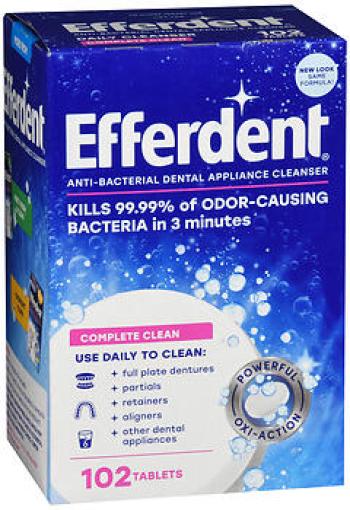 Efferdent orig clnr tb 102