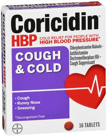 Coricidin hbp tab cgh&cld 16
