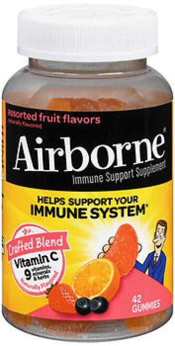 Airborne gums asstd frt 42ct
