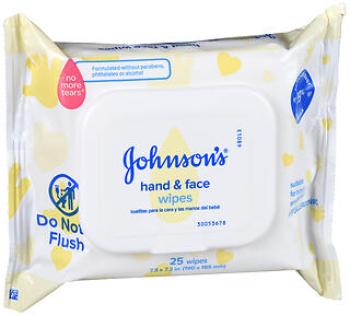 Jj baby hnd&face wipe 25