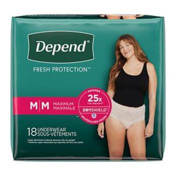 Depend u/w max women med 18cs2